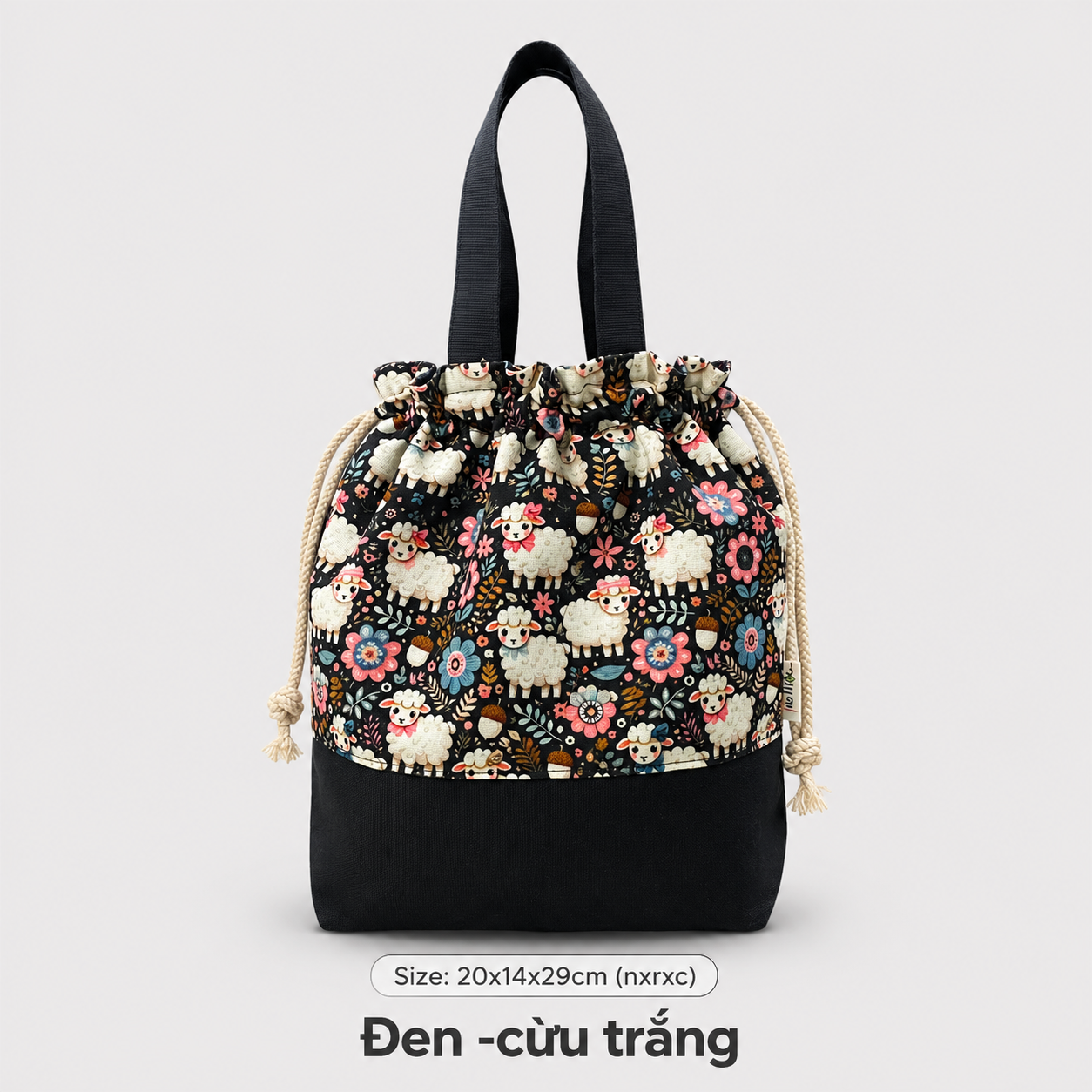 Hanny Bag – Túi Vải Bucket Dây Rút Size Lớn - Ảnh 5
